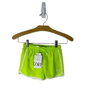Zara 6/7 Neon Green Swim Trunks NWT